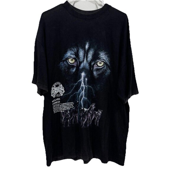 Darc Sport Wolves Forever Lightning Wolf Shirt Tshirt Large L Black - Picture 2 of 8